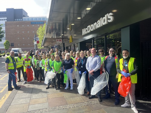 Businesses join forces to tidy up Coventry city centre in big spring clean