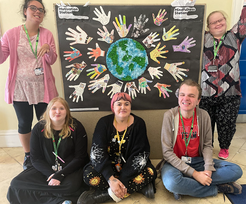 Supported learning students create special mural to mark World Mental Health Day