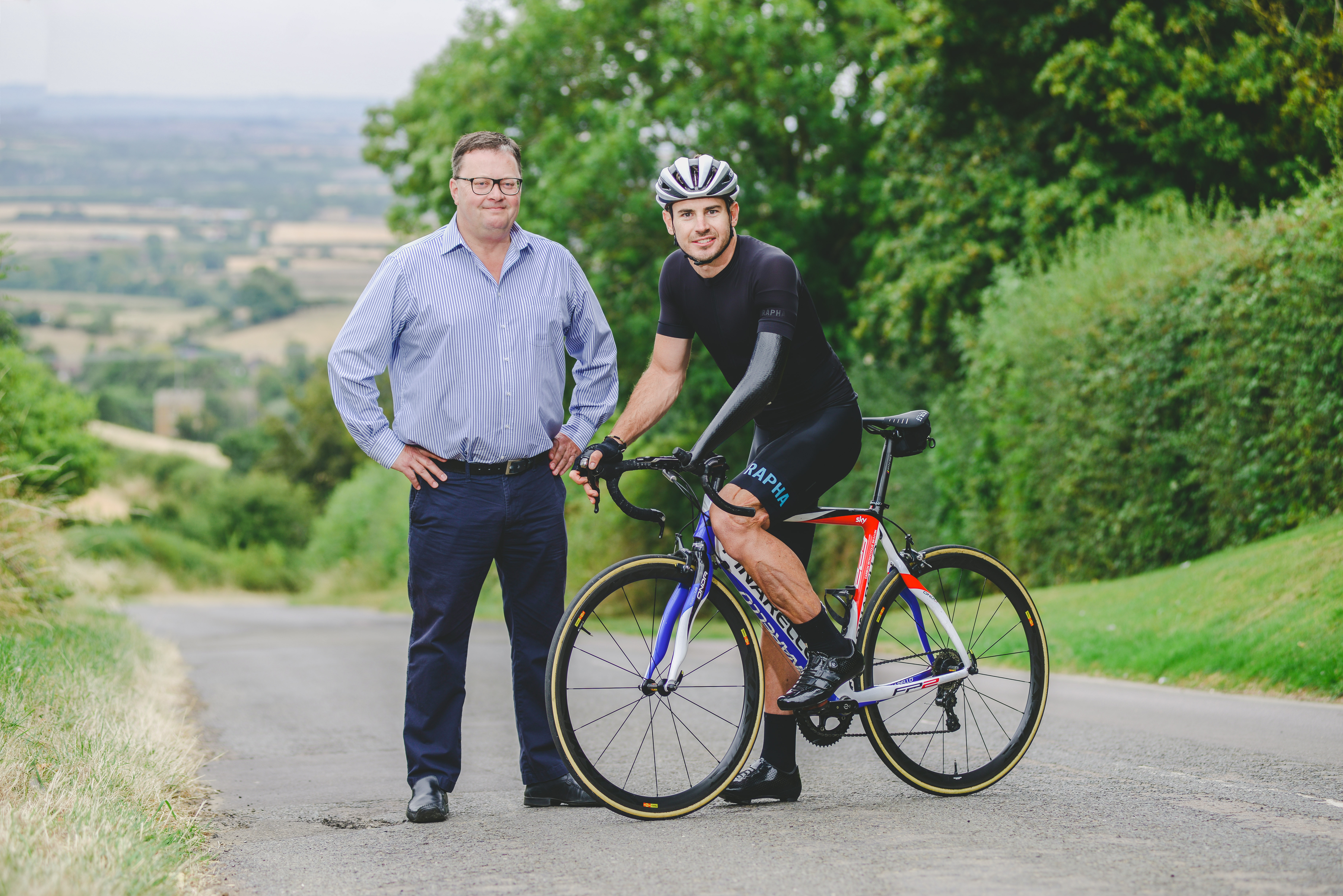 War veteran and champion para-cyclist adds force to company's fund for comrades