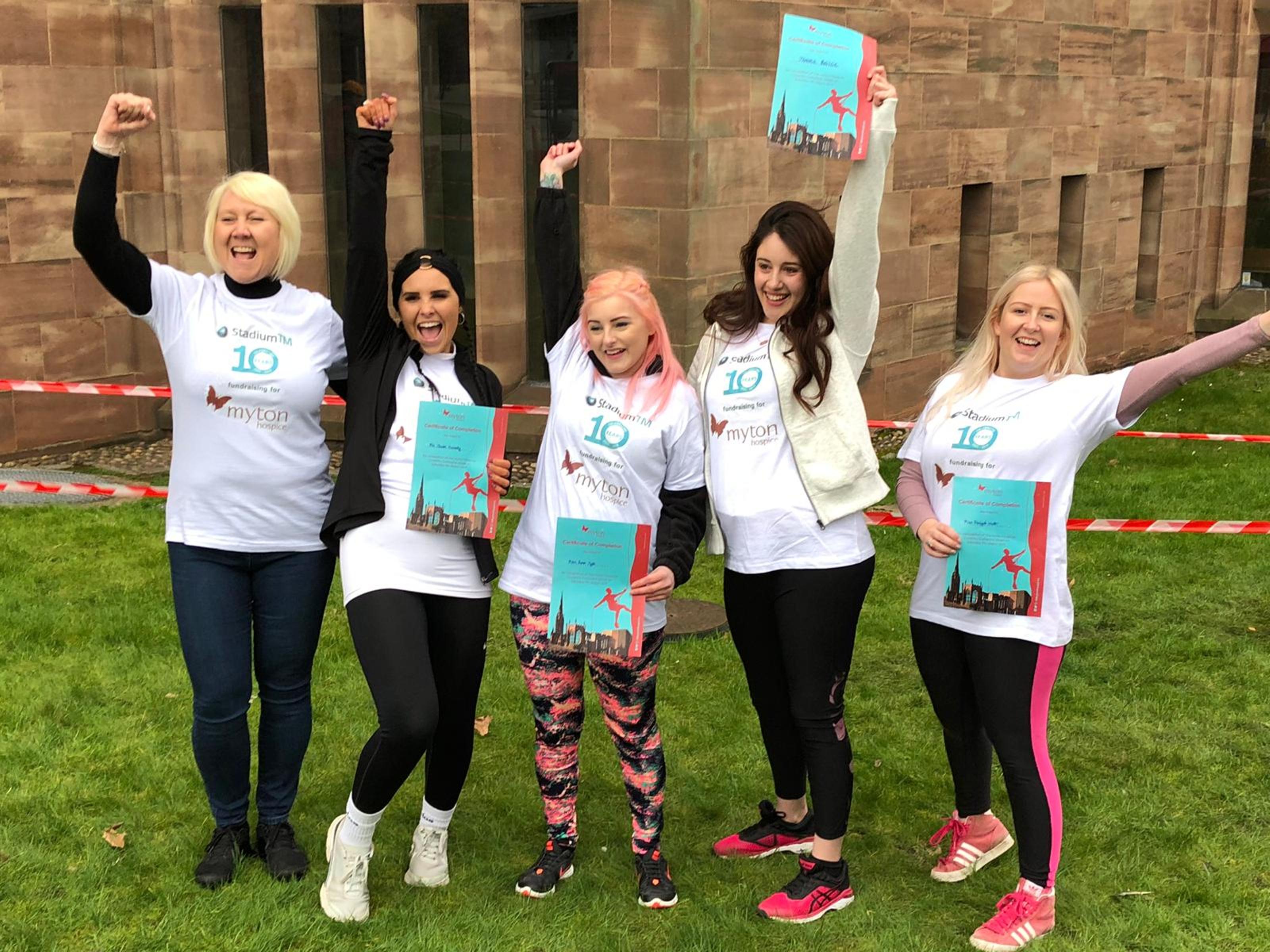 StadiumTM abseil down Coventry Cathedral to raise money for Myton Hospice