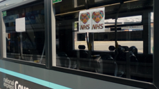 Image for Children's rainbows appear on National Express buses